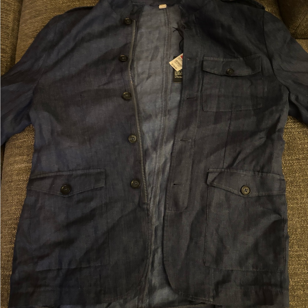 Stylish Blue Button-Up Jacket